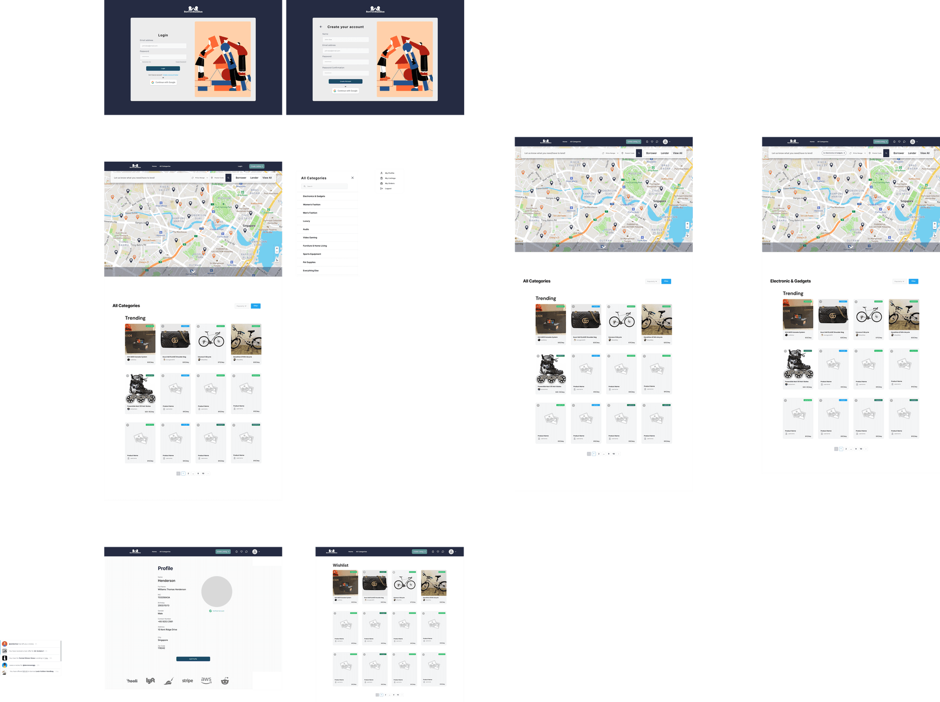 High-Fidelity Wireframes